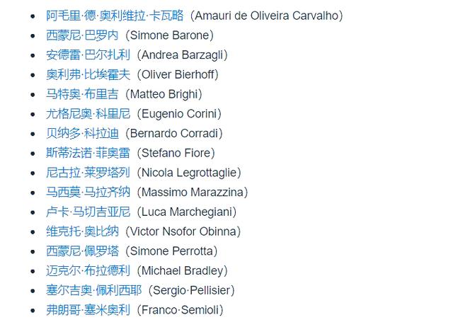 包含意大利足球联赛发生球队变化的消息传来的词条 包含意大利足球联赛发生球队变化的消息传来的词条